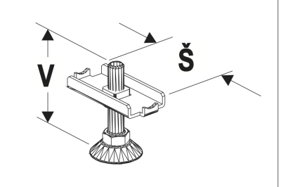 Podpra stojiny 80 mm / ern patka